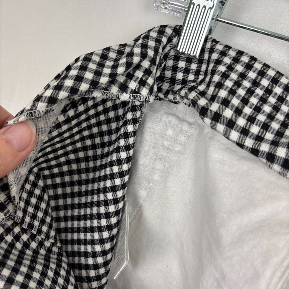 Urban Outfitters Size Medium Gingham Mini Skirt Black White Preppy - Picture 5 of 12